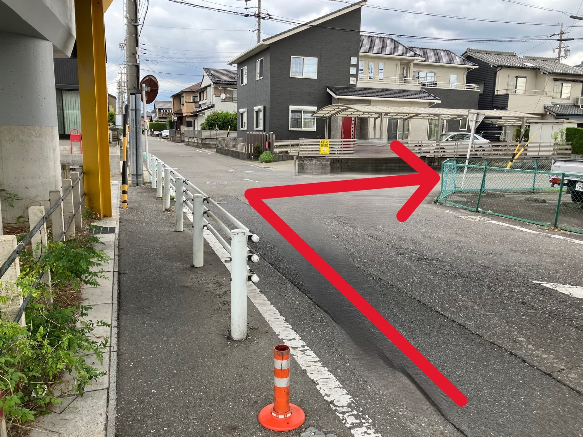 道順② T字路を右折